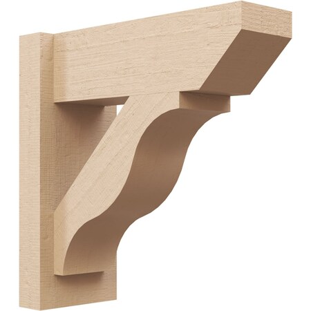 Ekena Millwork 6-in W x 16-in D x 16-in H Funston Slat Rough Cedar Woodgrain TimberThane Outlooker, Primed Tan OUTUR060X16X16FST24RCPR